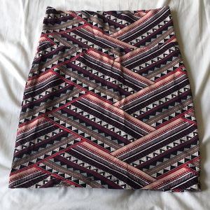 Print mini skirt